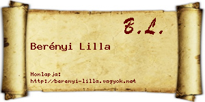 Berényi Lilla névjegykártya