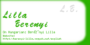 lilla berenyi business card